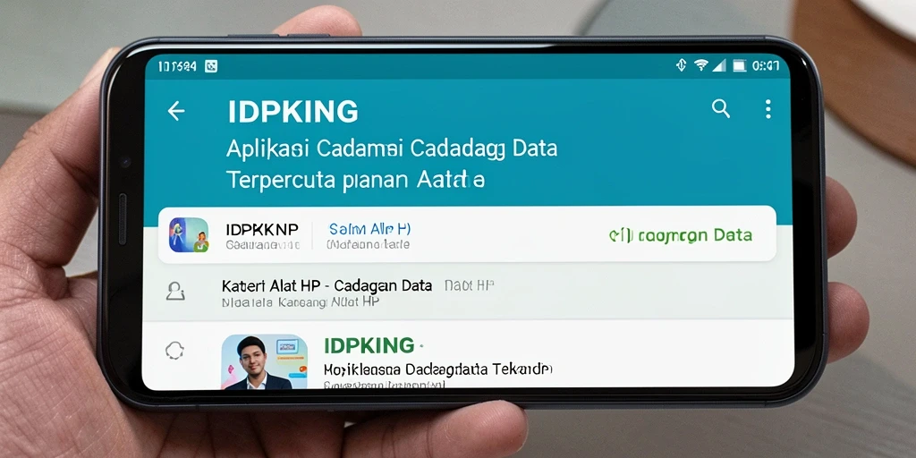 Antarmuka pengguna IDPKING untuk pencadangan data yang mudah dan aman.
