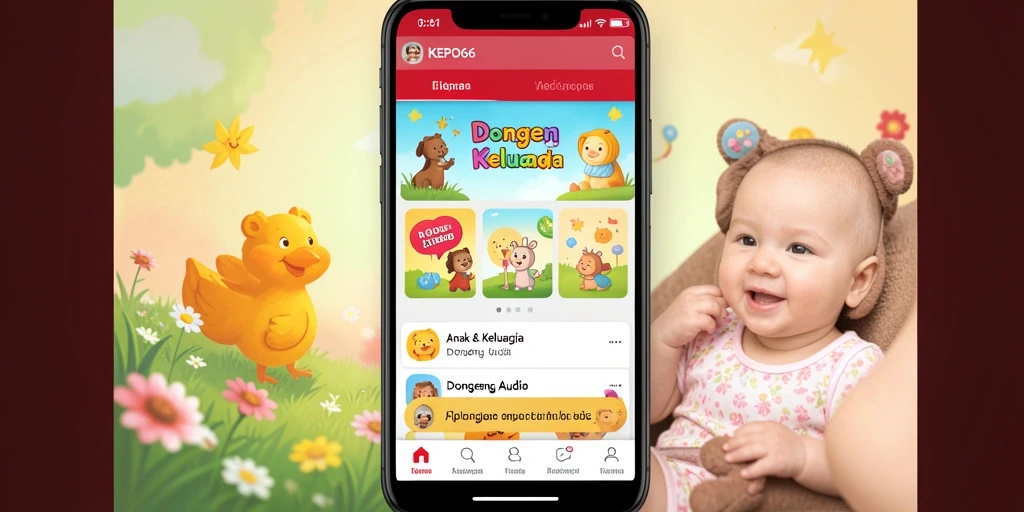 Antarmuka aplikasi KEPO66 yang user-friendly untuk Dongeng Audio.