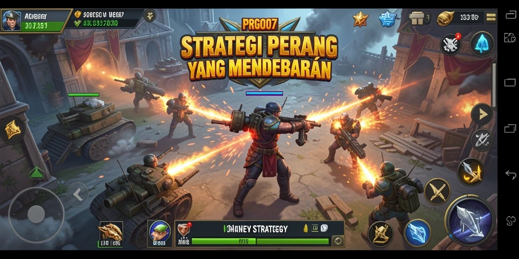 Tampilan antarmuka PRG007 dengan fitur permainan strategi yang menarik.