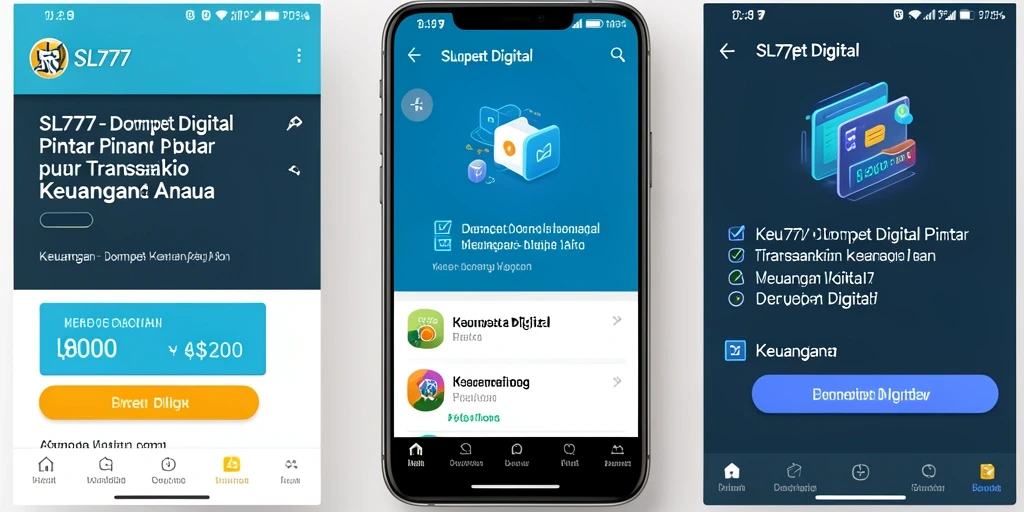 Antarmuka aplikasi SL777 yang ramah pengguna untuk dompet digital.