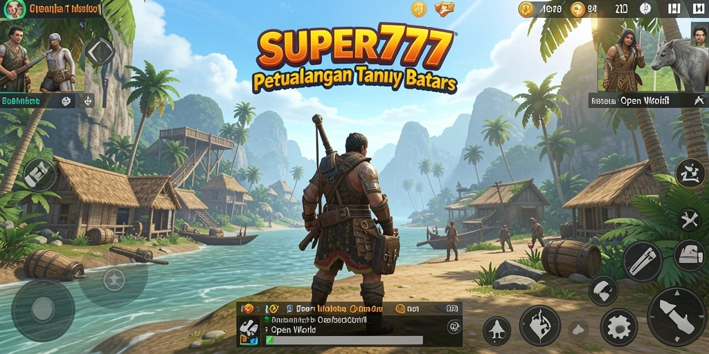 Tampilan antarmuka SUPER777 dengan lingkungan Open World yang menakjubkan.